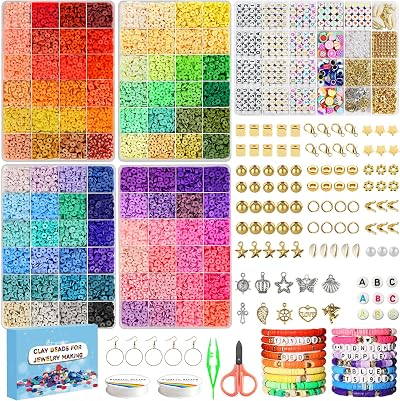 Dazhqp 20000 Clay Beads Bracelet Making Kit, 96 Colours & Accessories