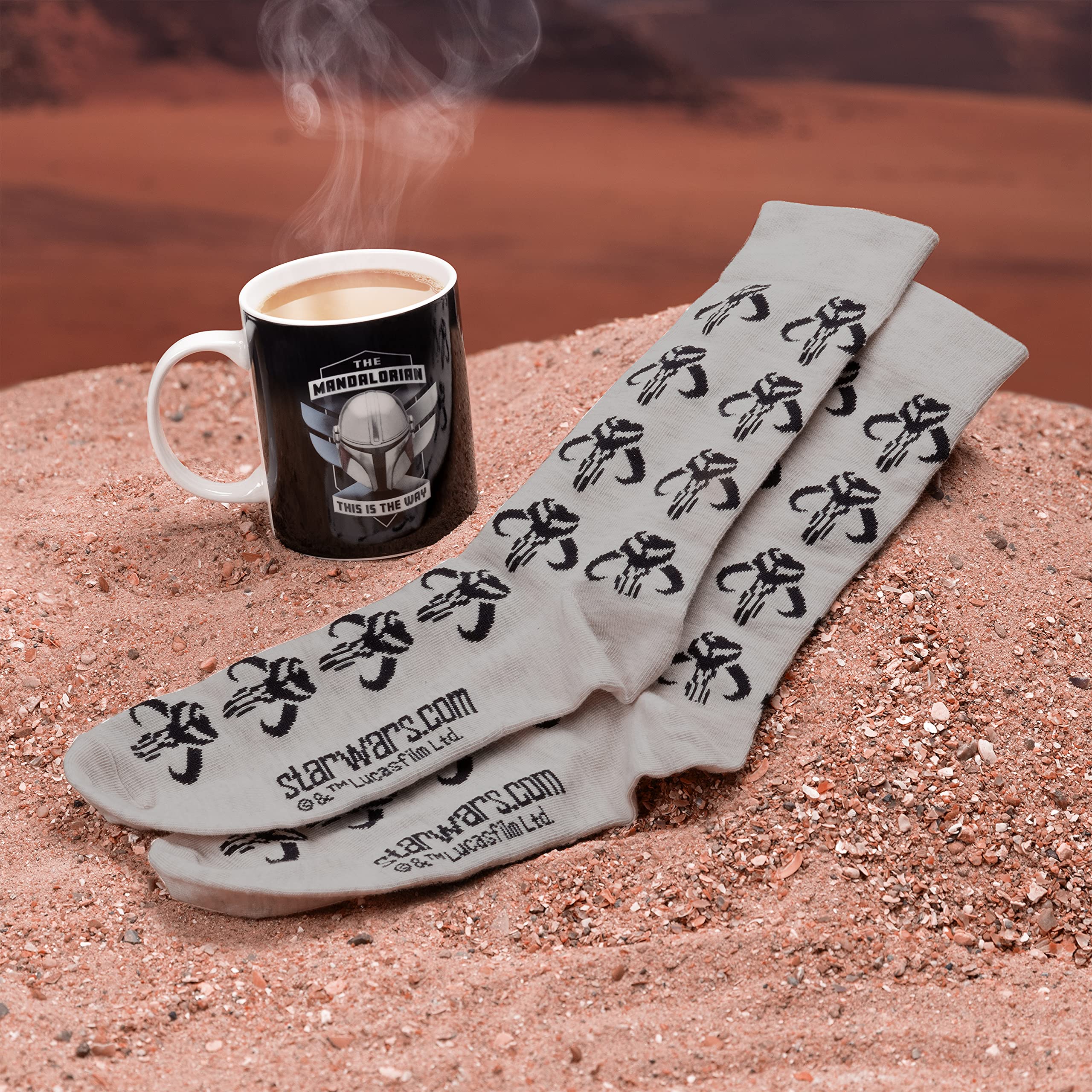 Paladone The Mandalorian Mug and Socks Set, Officially Licensed Star Wars Merchandise