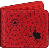 Bistup Cute Leather Wallet for Boys - Cool Credit Card Cash Id Holder Rfid Blocking Bifold Small Wallets With Coin Pocket Slim for Teens Little Boy Youth Cartoon Unique Red Kawaii Design