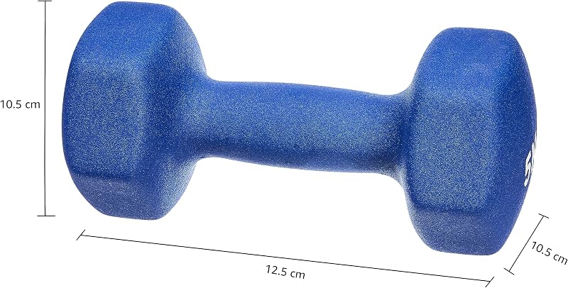 - Par de halteres de neoprene, 2 kg, Azul
