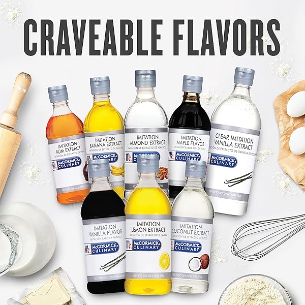 MCCORMICK CULINARY IMITATION VANILLA FLAVORING, 16 FL OZ – ONE 16 FLUID OUNCE BOTTLE OF IMITATION VANILLA FLAVORING FOR BAKING, BEST FOR CAKES, FROSTINGS, DESSERTS AND MORE