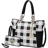 MKF Collection Tote Bag for Women, Handbag Set with Wallet-Top-Handle Bag Vegan Leather Purse by Mia K