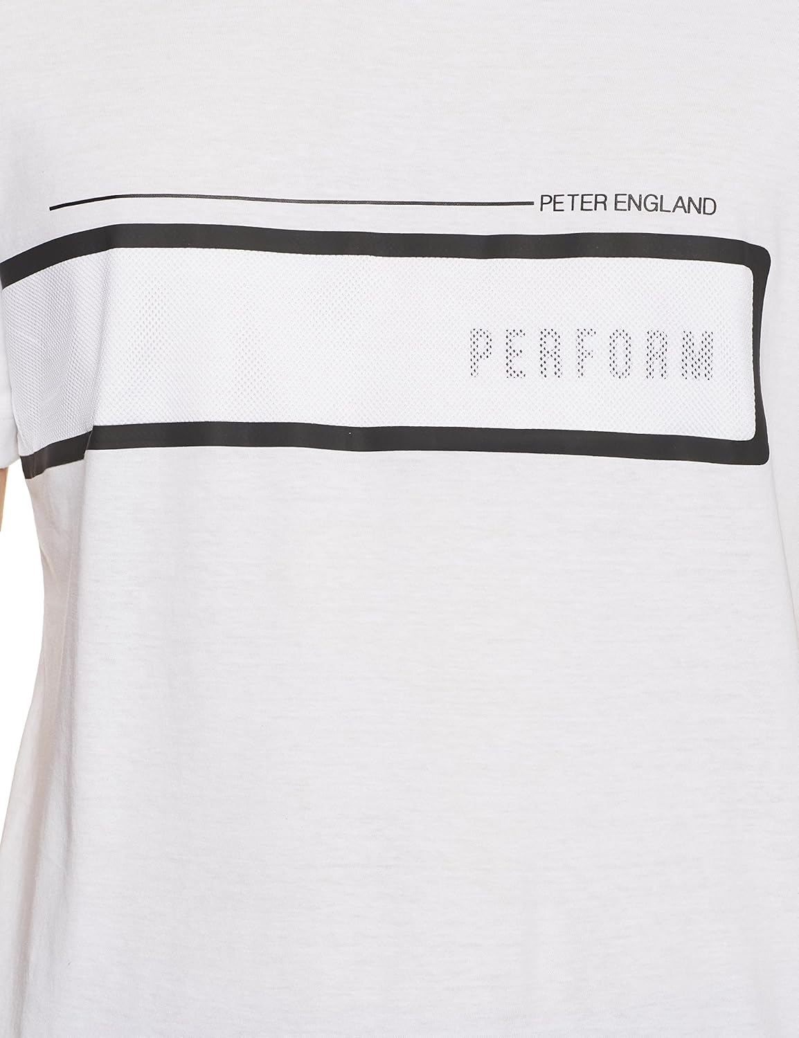 peter england perform men's plain round neck t-shirt