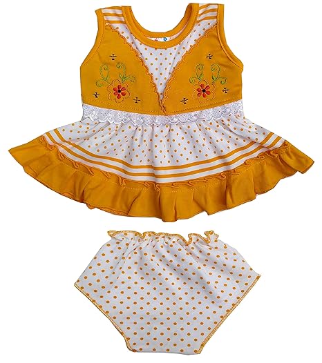 orange frock for baby girl