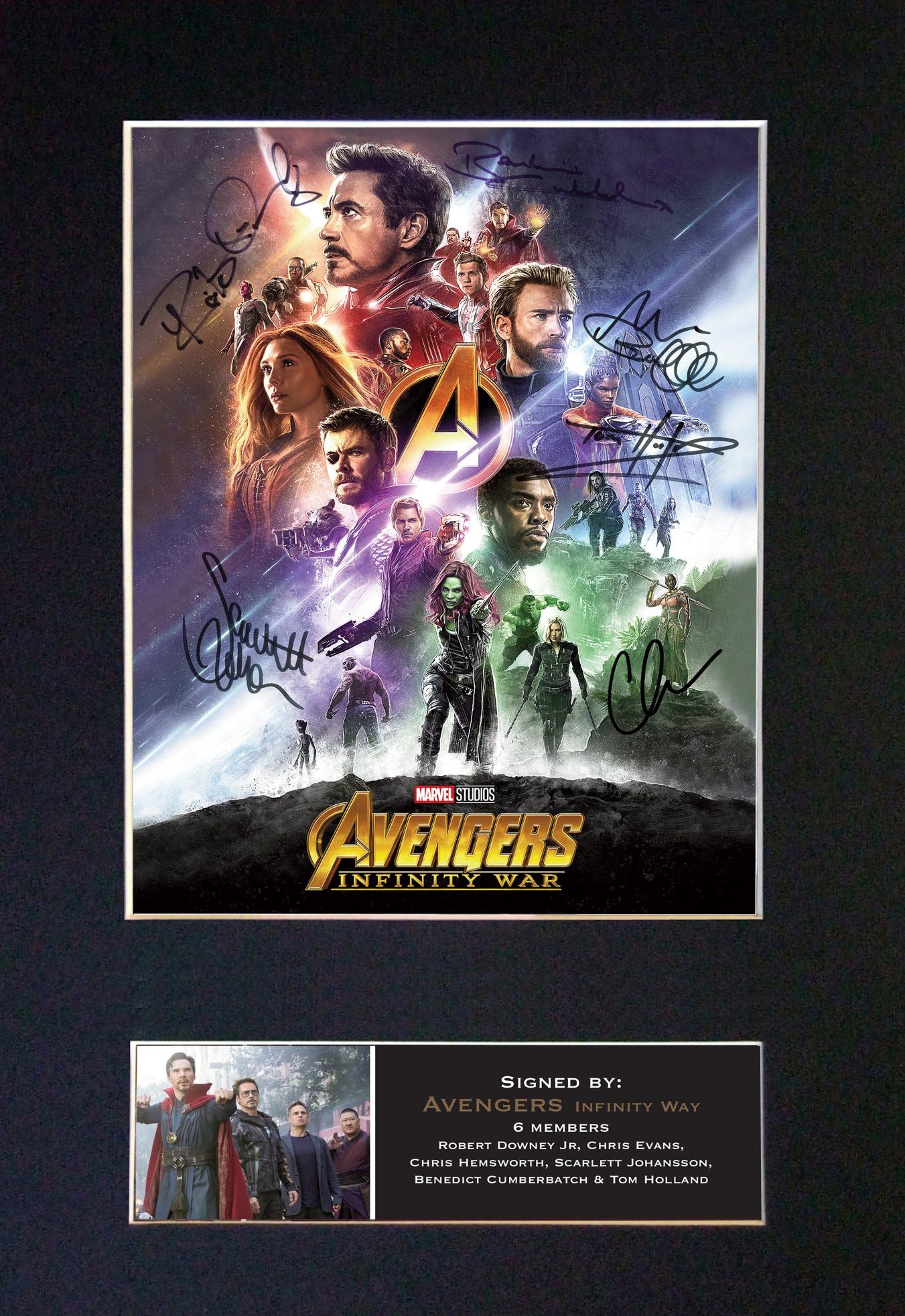 AVENGERS INFINITY WAR Signed Autograph Mounted Photo Reproduction PRINT A4 Rare Perfect Birthday (297 x 210mm) #738 (Not Framed)