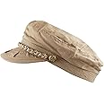 The Hat Depot Unisex Cotton Yachting Style Sailing Greek Fisherman Cap hat
