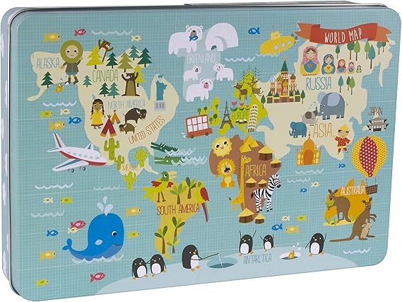 Apli Paper Ref. 14550 Puzzle Mapa Mundi Martina Hogan: Amazon.es: Juguetes y juegos