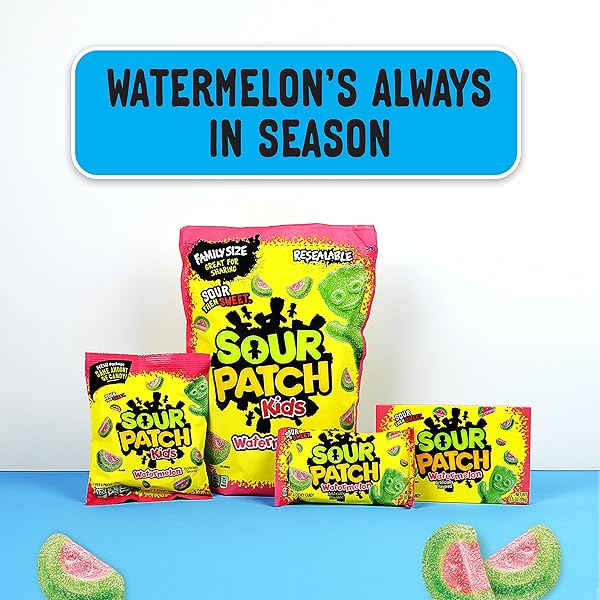SOUR PATCH KIDS WATERMELON SOFT & CHEWY CANDY, BULK CANDY, 12 – 3.5 OZ BOXES