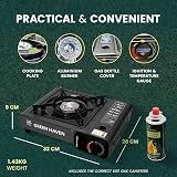 Green Haven Portable Camping Stove with Case and Four Butane Cartridges EN417 view 6