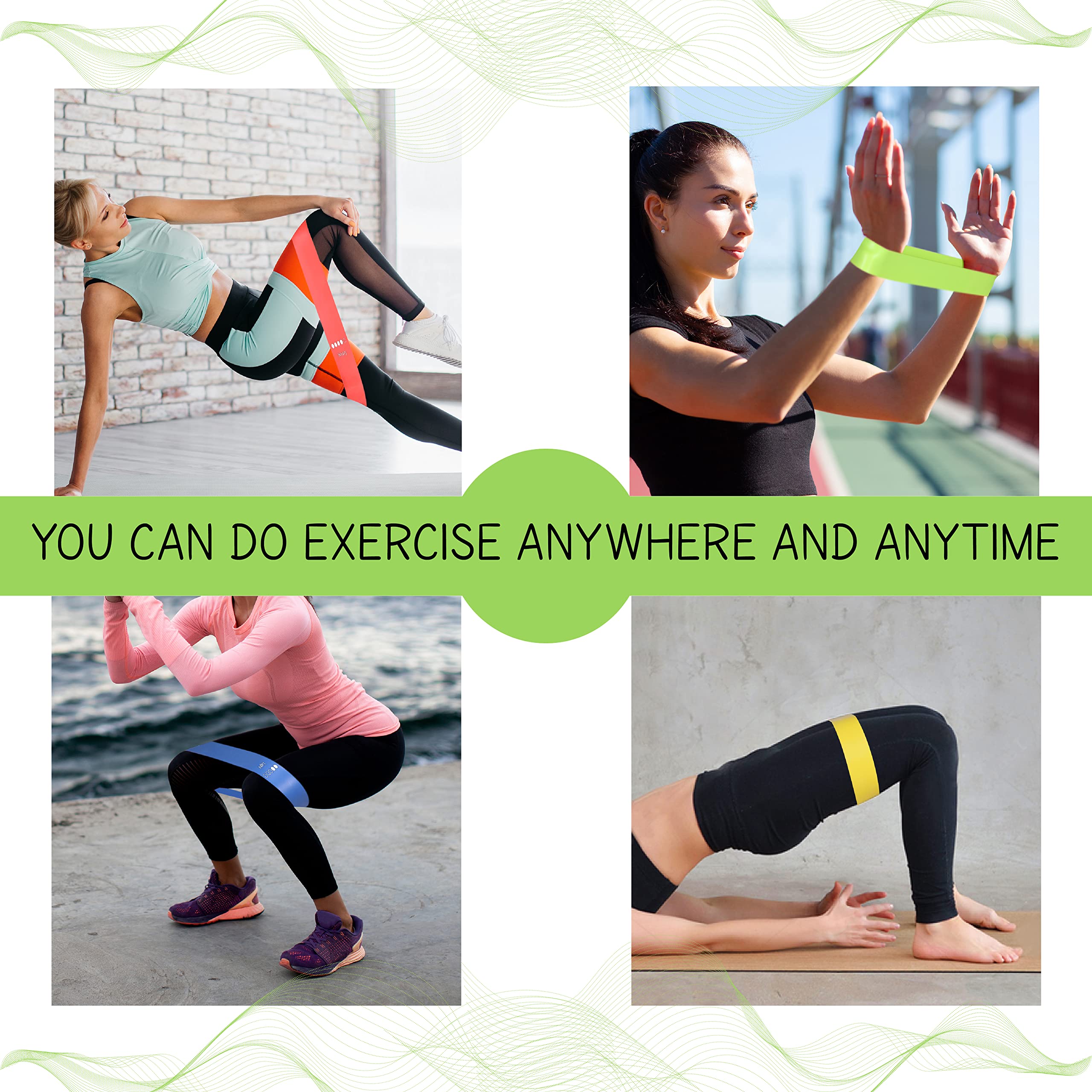 Mr. Pen- Resistance Bands, Pack of 5 Different Resistance Levels, Exercise Bands Resistance, Bands for Working Out, Workout Bands Resistance, Elastic Bands for Exercise, Fitness Bands, Stretch Bands