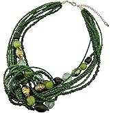 Bocar Statement Seed Beads Necklace for Women Multilayer beaded Collar Necklace (NK-10345)