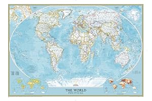 National Geographic World Wall Map - Classic - Laminated (43.5 x 30.5 in) (National Geographic Reference Map)