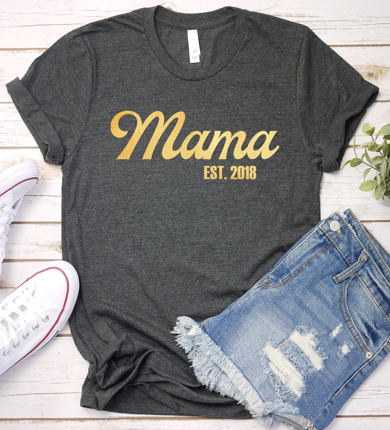 Mama Est 2018 Shirt Mom T Shirt Mother T Shirt Mother Gift Idea Mother Shirts Jznovelty