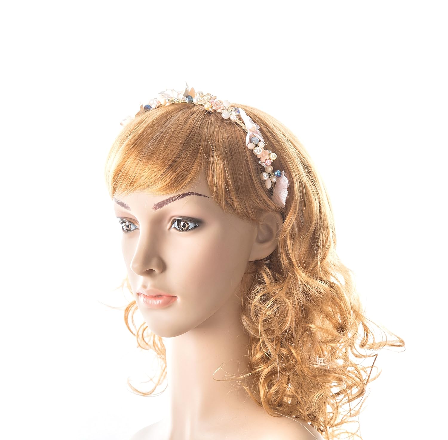 Amazon Com Bridal Hair Wreath Headband Crystal Hair Piece