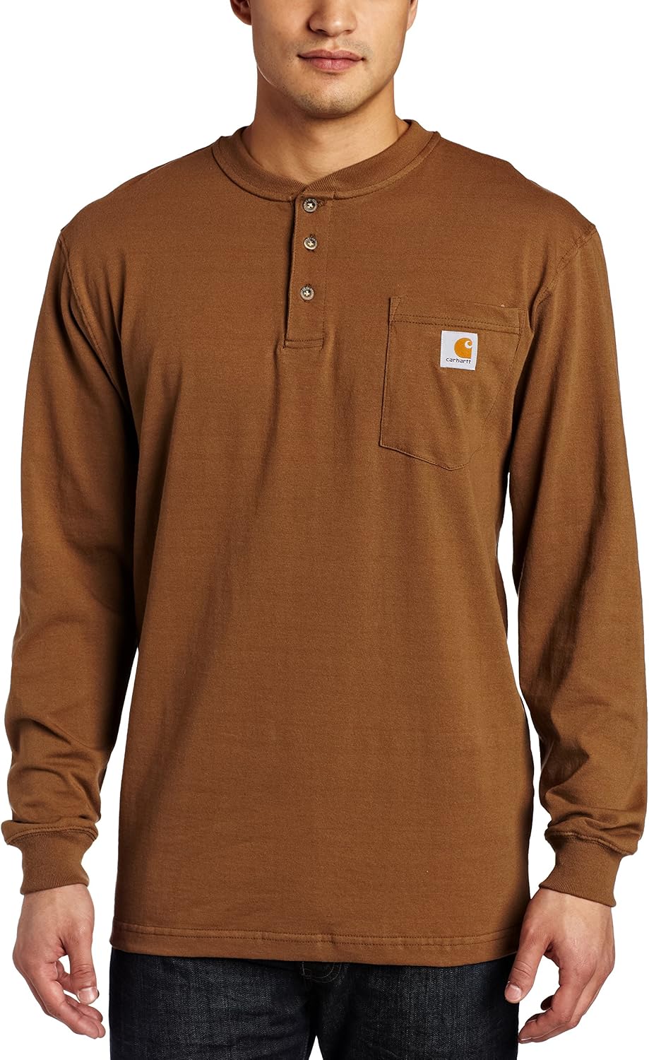 Carhartt Men's Workwear Pocket Henley Shirt (Regular and Big & Tall Sizes): Clothing