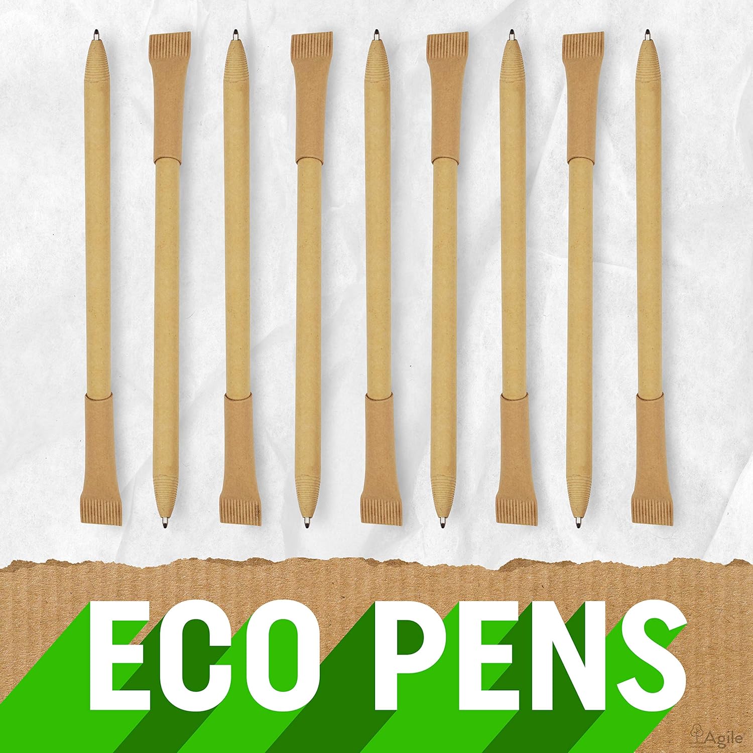 Eco Friendly Pens with LowWaste Packaging (Pack of 24) Vegan