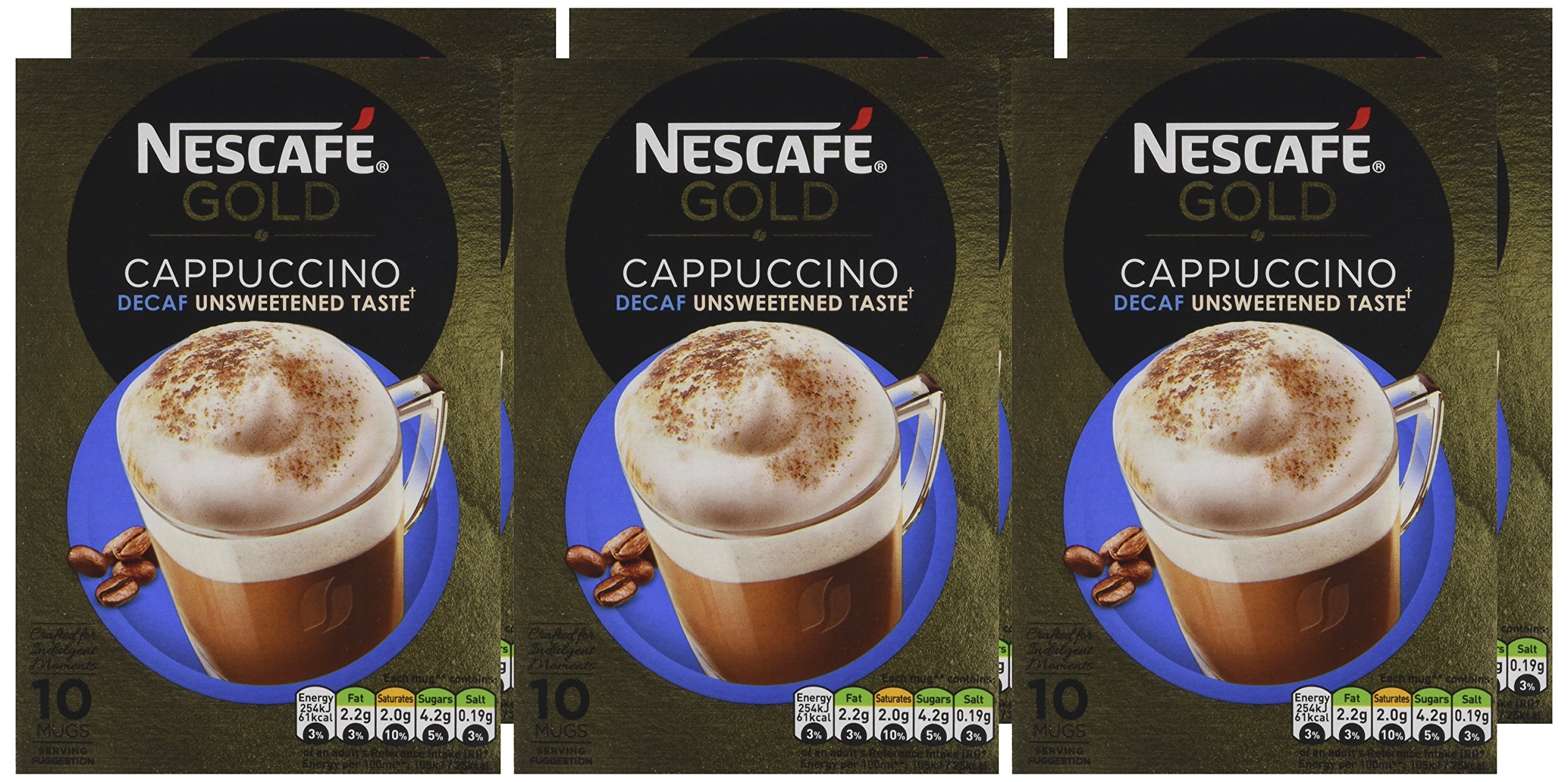 Buy Nescafé Gold Cappuccino Decaf Unsweetened Taste 10 Sachets (Pack