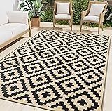 Smiry Waterproof Outdoor Rug 5x8 ft, Reversible