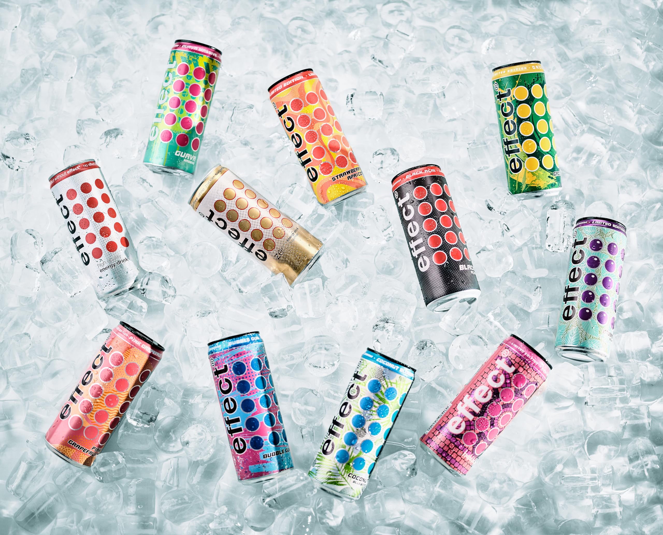 effect Probierpaket Energy Drink – 12 x 330 ml Dosen Einweg – alle Sorten in einer Box – koffeinhaltiges Erfrischungsgetränk mit B-Vitaminen – fruchtig & vegan 5