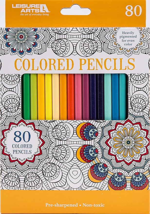 Leisure Arts 80 Pack PreSharpened Colored Pencils