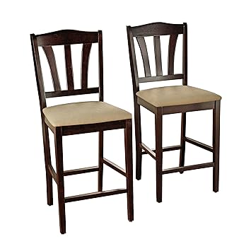 Target Marketing Systems Lucca Collection Contemporary Style High Top Barstool Set Of 2 Espresso 24