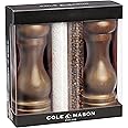 Cole & Mason Forest Capstan Mill - Gifts for Cooks - Culinary Chef Gifts - Adjustable Grinder - Refillable Spice Tools - Hand Wash Kitchen Tools - Beech Wood - 6.5-inch Salt & Pepper Mill Set