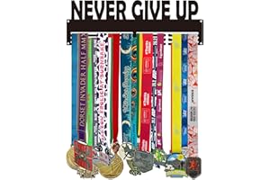 Tegik Medal Hanger Display, Medal Holder Ribbon Display for Wall Mount, Medal Rack Display Frame Shelf for Gymnastics, Soccer, Running Race Medals Award