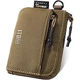 Coin Purse, 500D CORDURA Slim Minimalist Coin Purse for Men, Small Coin Pouch Mens Mini Wallet with Zipper, Compact Money Bag & Tactical ID Holder | Coin Bag