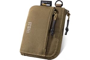 1TG TACTICAL Coin Purse, 500D CORDURA Slim Minimalist Coin Purse for Men, Small Coin Pouch Mens Mini Wallet with Zipper, Compact Money Bag & Tactical ID Holder | Coin Bag