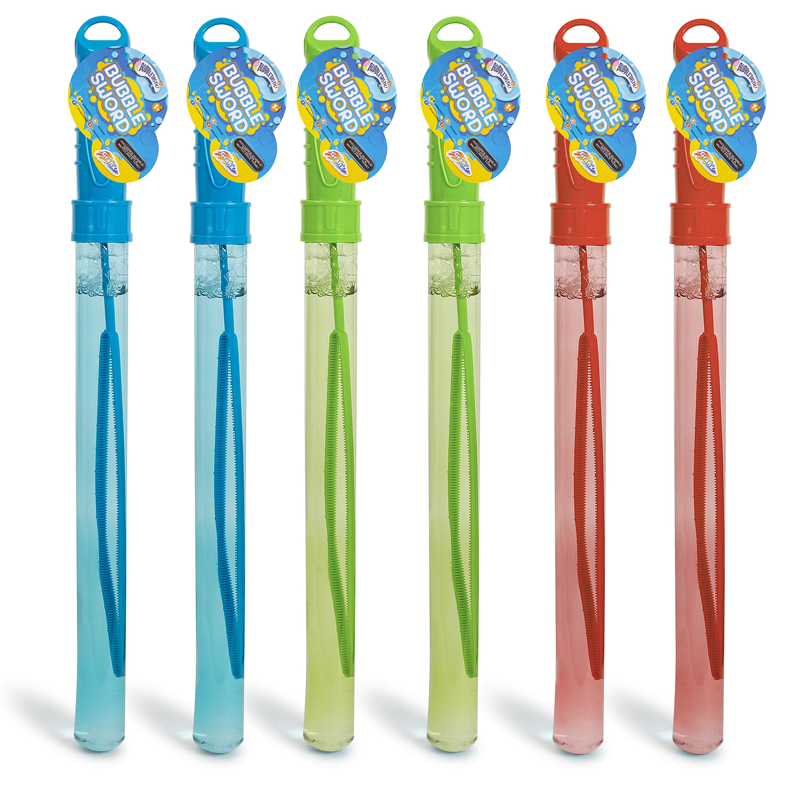 Grafix Giant Bubble Swords Pack of 6 - Bubble Party Bag Fillers - Summer Fun