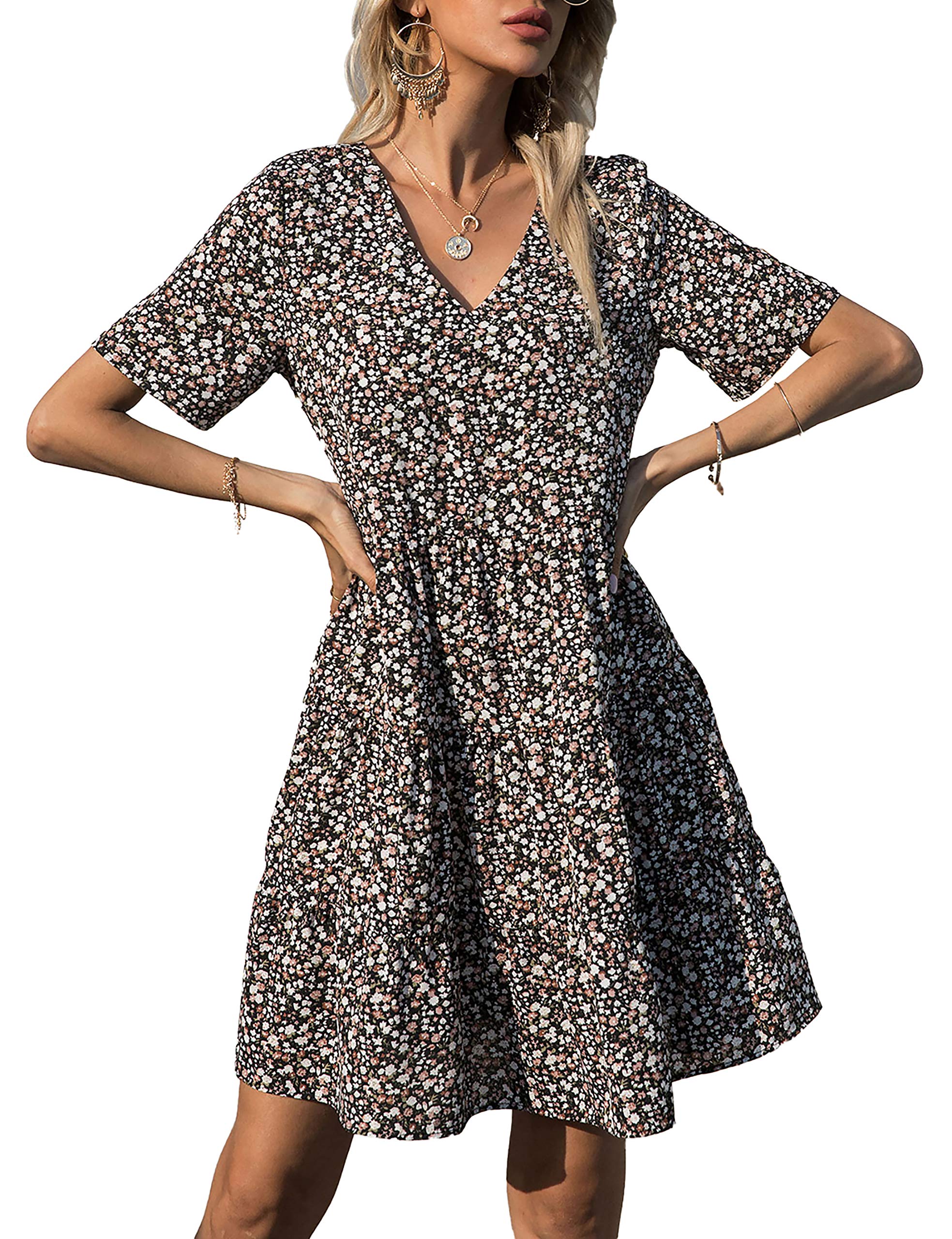 V Neck Tunic Dress Amazon Women Summer Tunic Dress V Neck Short