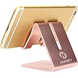 Honsky Solid Portable Universal Aluminum Desktop Desk Stand Hands Free Mobile Smart Cell Phone Holder Tablet Display Stands for iPhone 7 6 Plus 5 Ipad 2 3 4 Ipad Mini iPod touch Samsung,Rose Gold