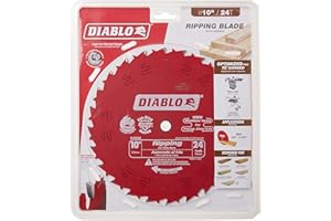 Freud D1024X Diablo 10-Inch 24-Tooth ATB Ripping Saw Blade with 5/8-Inch Arbor and PermaShield Coating, (D1024X)