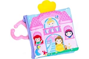 Disney Kids Preferred Baby Princess Soft Book with Teether Toy & Crinke Pages - Picture Book for Newborns