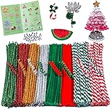 520 Pcs Christmas Pipe Cleaners Craft Set, Pipe