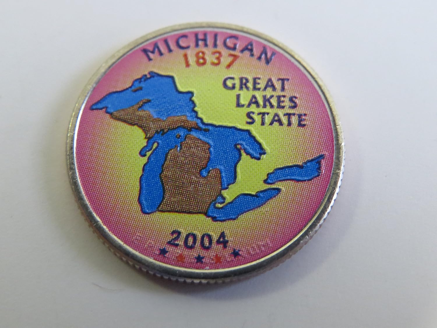 Amazon Com 2004 Various Mint Marks Michigan State Colorized Quarter Choice Uncirculated William Cousins Collectible Coins