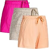 Womens Dry Fit Athletic Running Shorts 3 Pack Women's Workout Gym Short's, Casual Lounge Beach Short for Women