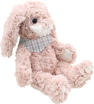 small pink bunny stuffed animal