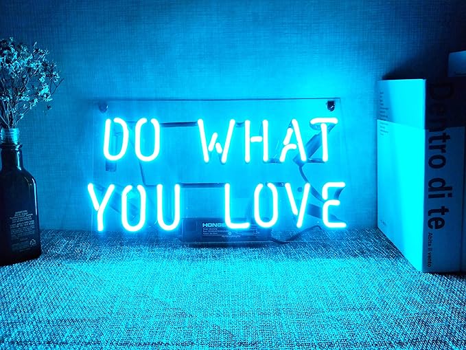Neon Signs Do What You Love Neon Light Sign Led Neon Lamp Neon Wall Lights Art Neon Sign Custom Neon Words For Home Room Bedroom Decor Beer Bar Garage