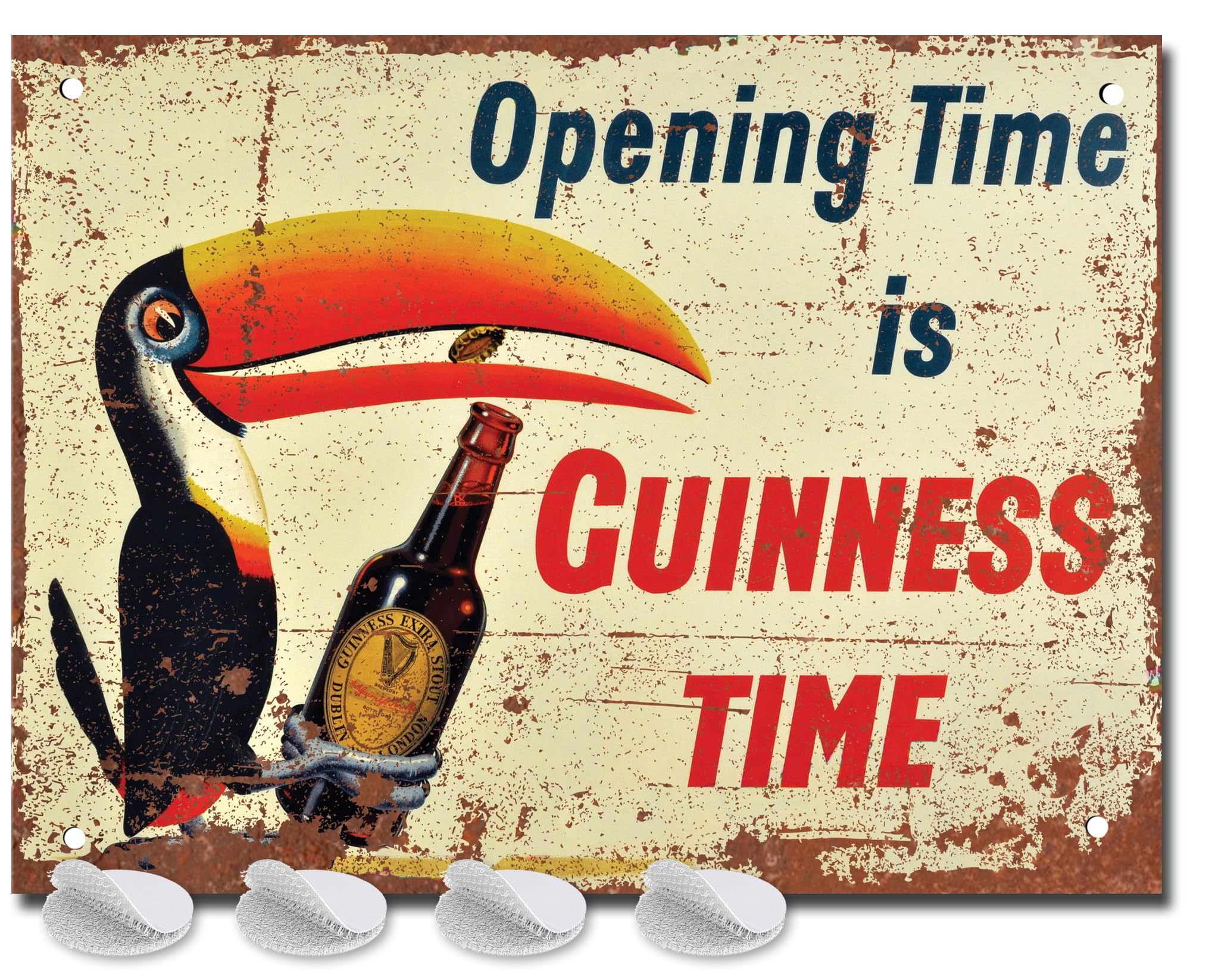 Guinness Metal Bar Signs - Fixings Included - Bar Accessories for Home Pub or Outdoor Garden Pub Wall Plaque for Man Cave Gift Ideas Beer Signs with Vintage Memorabilia sign