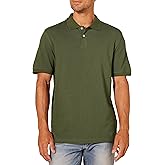 Amazon Essentials Men's Polo Shirts Short Sleeve, Slim-Fit Cotton Pique