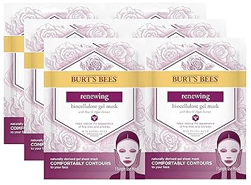 Download Amazon Com Burt S Bees Burts Bees Renewing Biocellulose Gel Face Mask 1 Pc I0094137 Beauty PSD Mockup Templates
