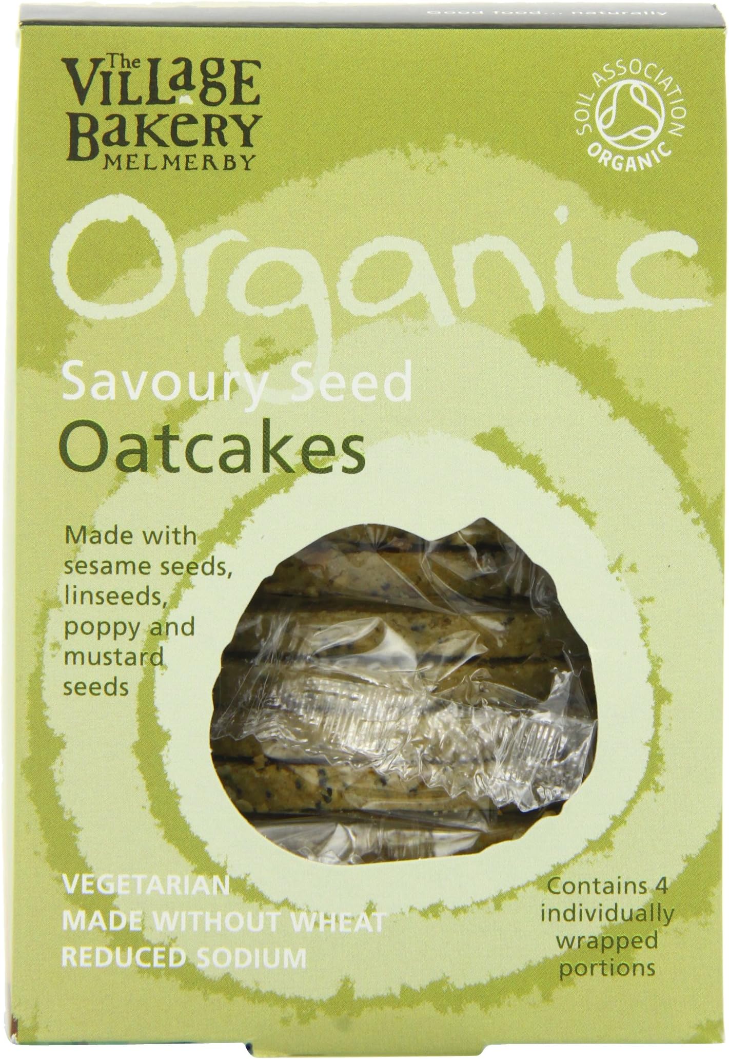 Village Bakery Organic Savoury Seed Oatcakes 200 g (Pack of 4)