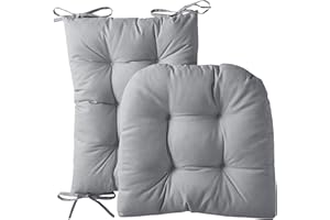 Marina Decoration Rocking Chair Cushion Premium Comfortable Thick Tufted High-Backed Lounger Pads Nonslip Back Seat 2 Piece S