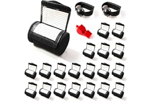 BloxBerry Quarterback Wristband Playbook for Youth and Adult 20 Pack - Football, Baseball, Softball Play Wristbands for Training - Complete with Coach Whistle and Pair of Trainer Receivers