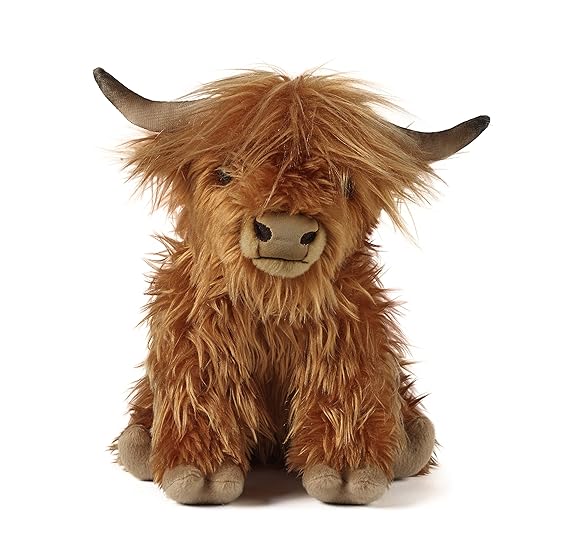 23cm Living Nature Highland Cow Soft Toy With Sound Amazon.co.uk Toys