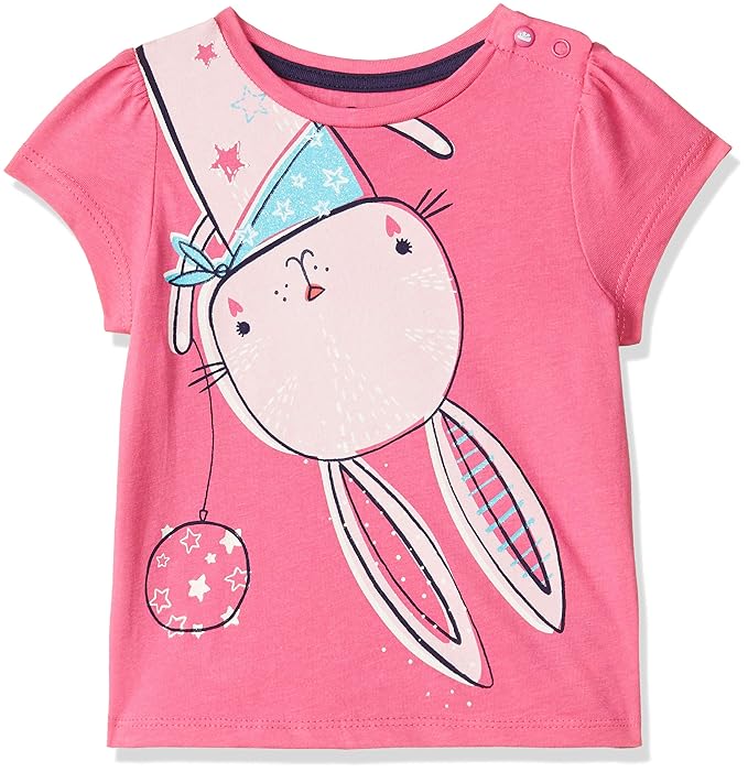 Baby Girls Animal Print Regular Fit T-Shirt
