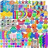 Party Favors for Kids 8-12 4-8, 240 Pack Fidget Toys for Adults, Christmas Stocking Stuffers Goodie Bags School Classroom Prizes, Birthday Gifts for Teen Boys Girls, Stress Relief Sensory Toy Bulk