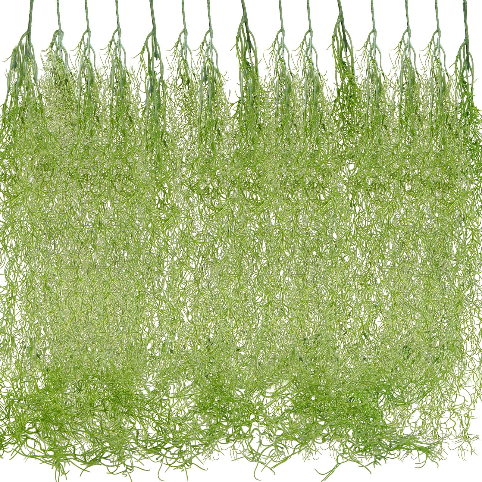 Photo 1 of Cindeer 15 Pcs Spanish Moss Faux Hanging Moss Garland Fake Greenery Artificial Decor for Crafts(33 Inch,Green)