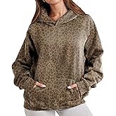 DURUNUL Leopard Print Hoodies for Women Oversized Cheetah Printed Hooded Pullover 2000s Y2K Hoodie Sweatshirt 90s Streetwear